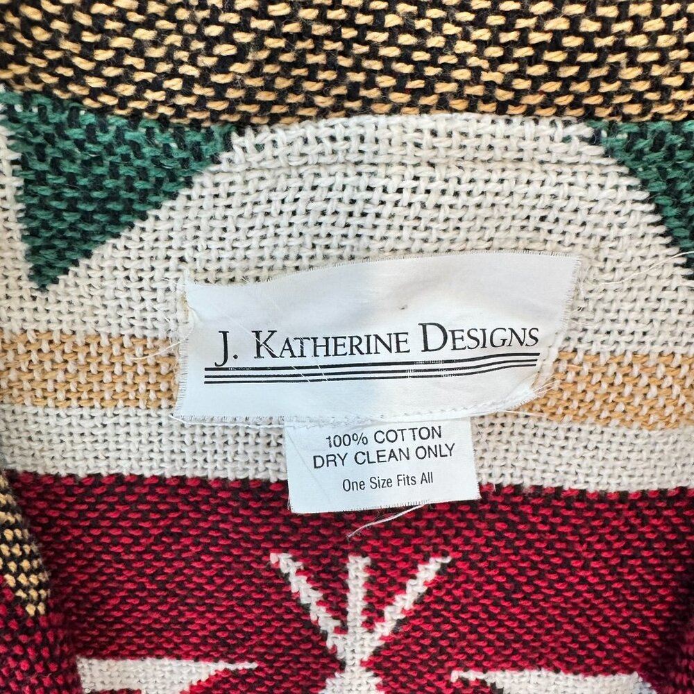 J Katherine Designs Southwestern Tapestry Cardigan OSFA Fringe, Native American - Picture 2 of 6
